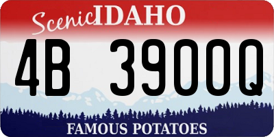 ID license plate 4B3900Q