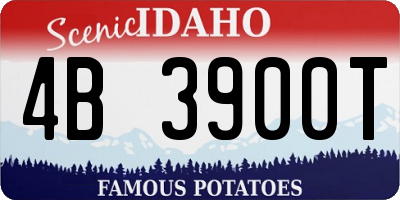 ID license plate 4B3900T