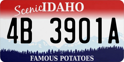 ID license plate 4B3901A