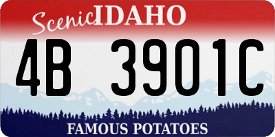 ID license plate 4B3901C