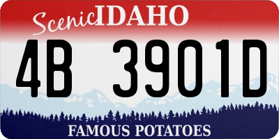 ID license plate 4B3901D