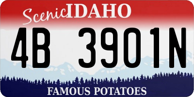 ID license plate 4B3901N
