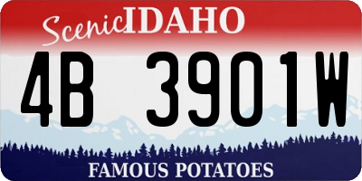 ID license plate 4B3901W