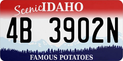 ID license plate 4B3902N