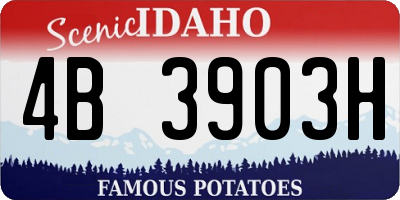 ID license plate 4B3903H