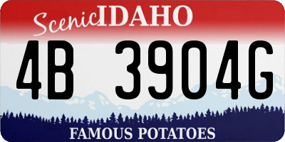 ID license plate 4B3904G