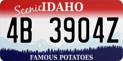 ID license plate 4B3904Z