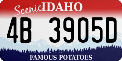 ID license plate 4B3905D