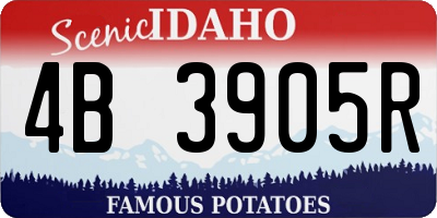 ID license plate 4B3905R