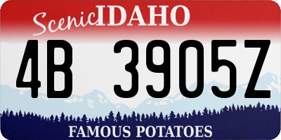 ID license plate 4B3905Z