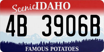 ID license plate 4B3906B