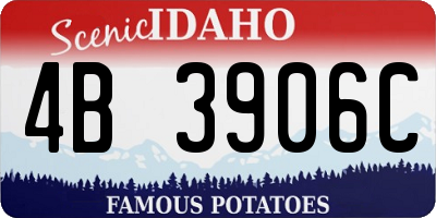ID license plate 4B3906C