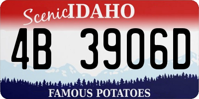 ID license plate 4B3906D