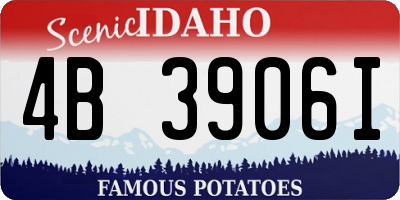 ID license plate 4B3906I