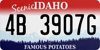 ID license plate 4B3907G