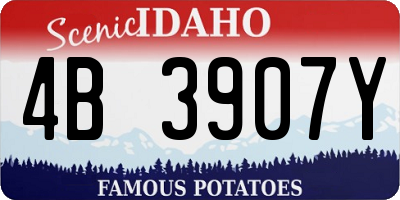 ID license plate 4B3907Y