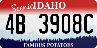 ID license plate 4B3908C