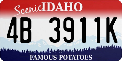ID license plate 4B3911K