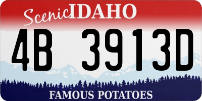 ID license plate 4B3913D