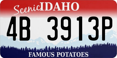 ID license plate 4B3913P