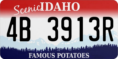 ID license plate 4B3913R