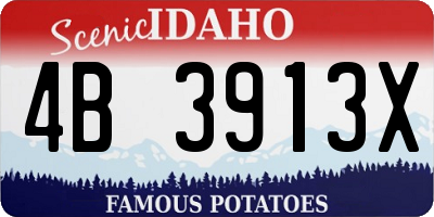 ID license plate 4B3913X