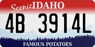 ID license plate 4B3914L