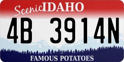 ID license plate 4B3914N