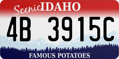 ID license plate 4B3915C