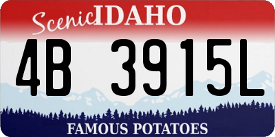 ID license plate 4B3915L