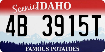 ID license plate 4B3915T