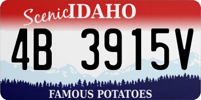 ID license plate 4B3915V