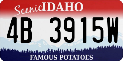 ID license plate 4B3915W