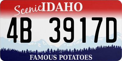 ID license plate 4B3917D