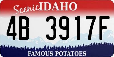 ID license plate 4B3917F