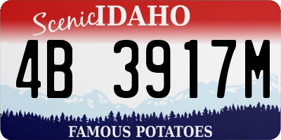 ID license plate 4B3917M
