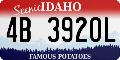 ID license plate 4B3920L