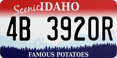 ID license plate 4B3920R