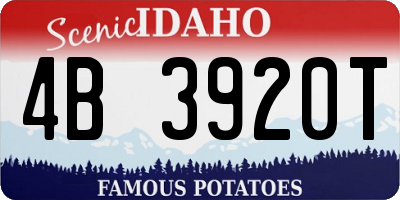 ID license plate 4B3920T