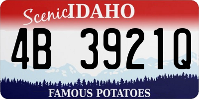 ID license plate 4B3921Q