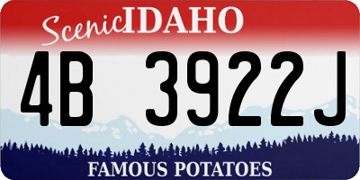 ID license plate 4B3922J