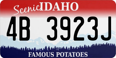 ID license plate 4B3923J