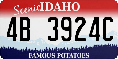 ID license plate 4B3924C