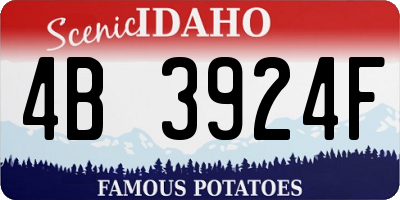 ID license plate 4B3924F