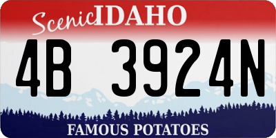 ID license plate 4B3924N