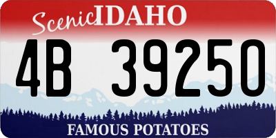 ID license plate 4B3925O