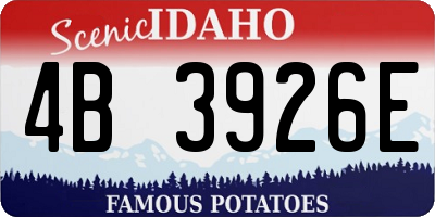 ID license plate 4B3926E