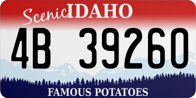 ID license plate 4B3926O