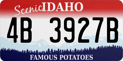 ID license plate 4B3927B