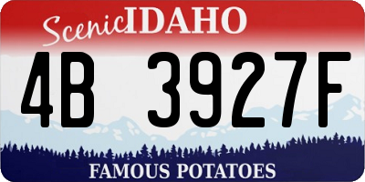 ID license plate 4B3927F